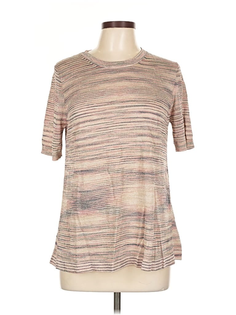 Pre-owned Ann Taylor Loft Short Sleeve T-shirt In Brown