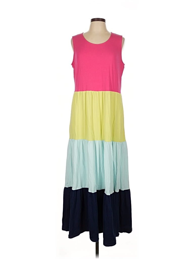 Pre-owned Lands' End Casual Dress In Pink