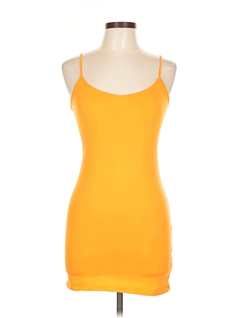 Pre-owned Primark Tank Top Orange Strapless Neckline Tops