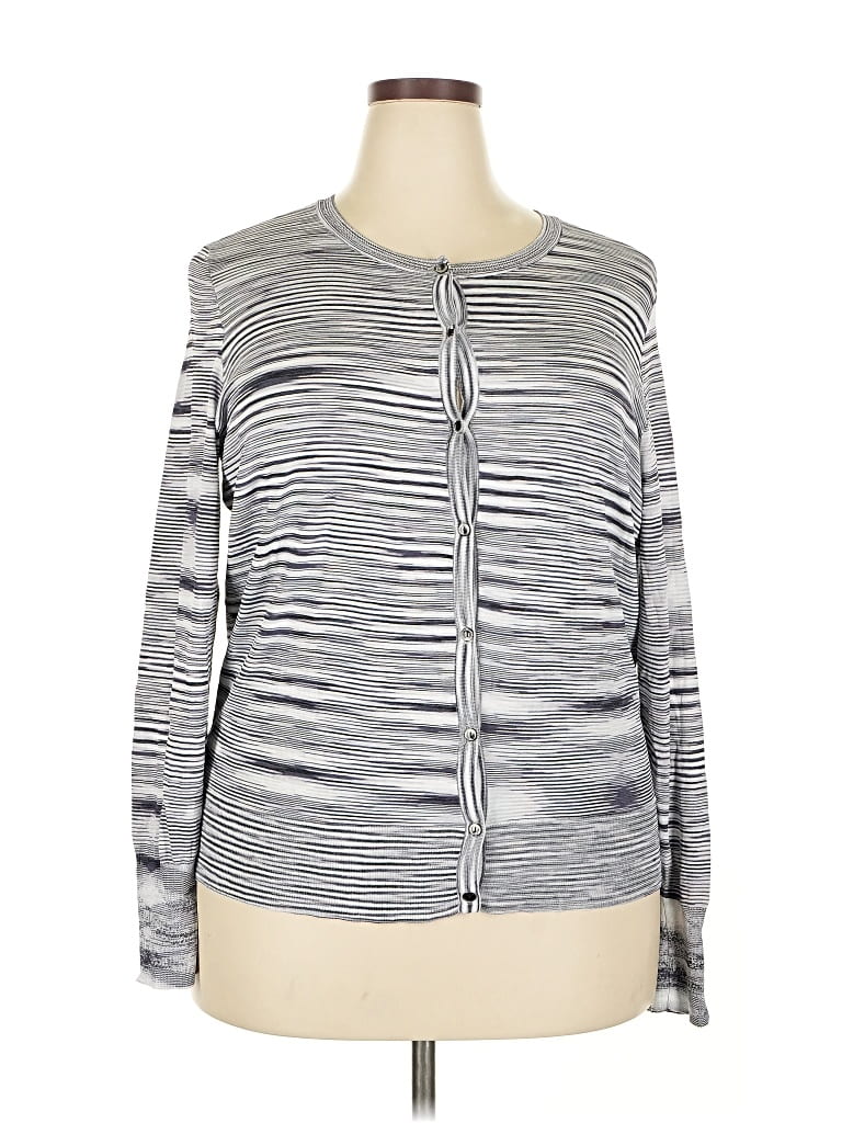 Pre-owned Sejour Cardigan Sweater In Silver