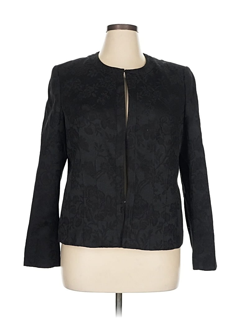 Pre-owned Karen Scott Blazer Jacket In Black