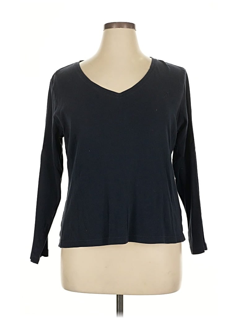 Pre-owned Nautica 3/4 Sleeve T-shirt In Black