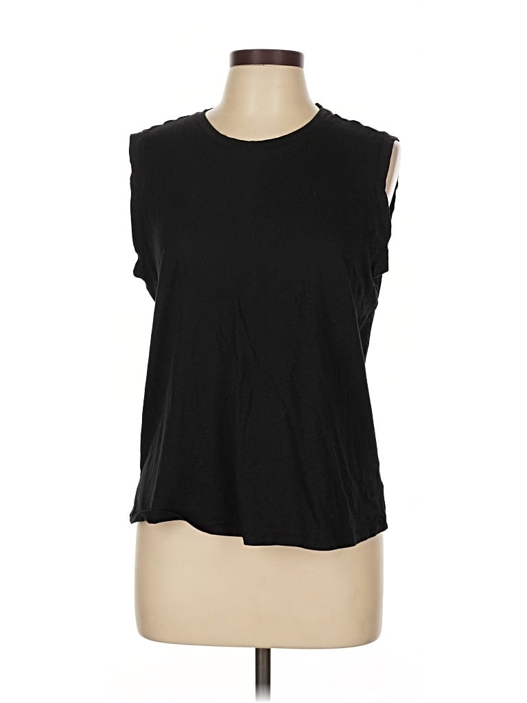 Pre-owned Quince Sleeveless T-shirt In Black