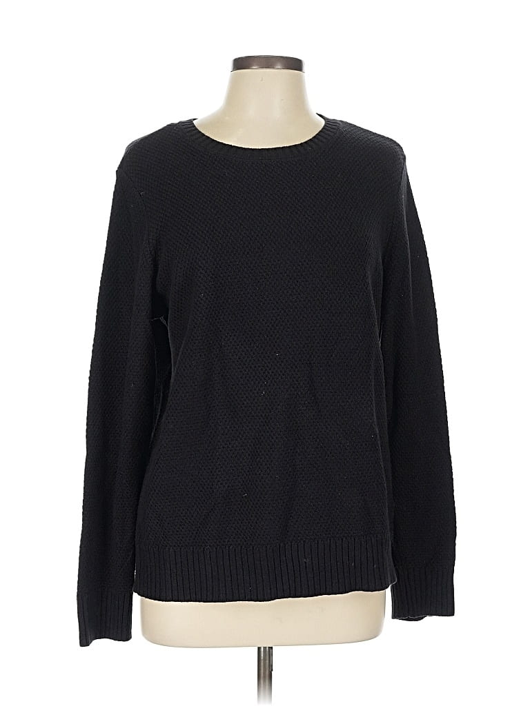 Pre-owned Croft & Barrow Pullover Sweater In Black