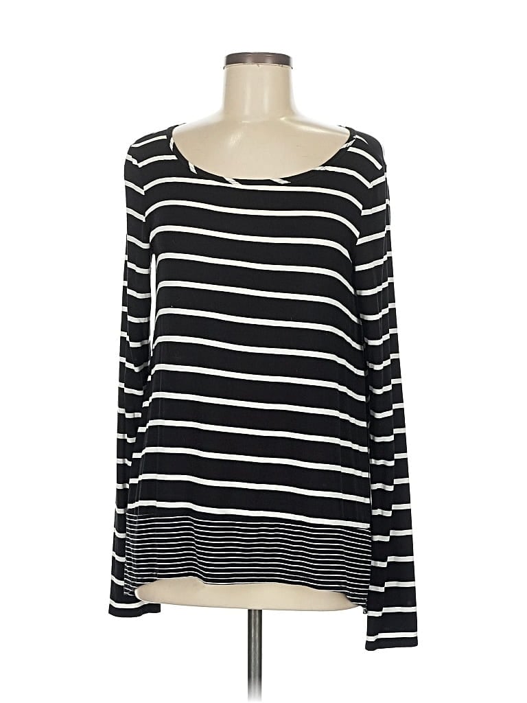 Pre-owned Bcbgmaxazria Long Sleeve T-shirt In Black