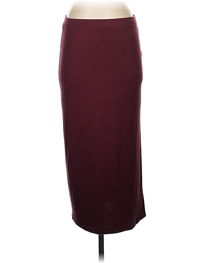 Pre-owned Leith Formal Skirt In Burgundy