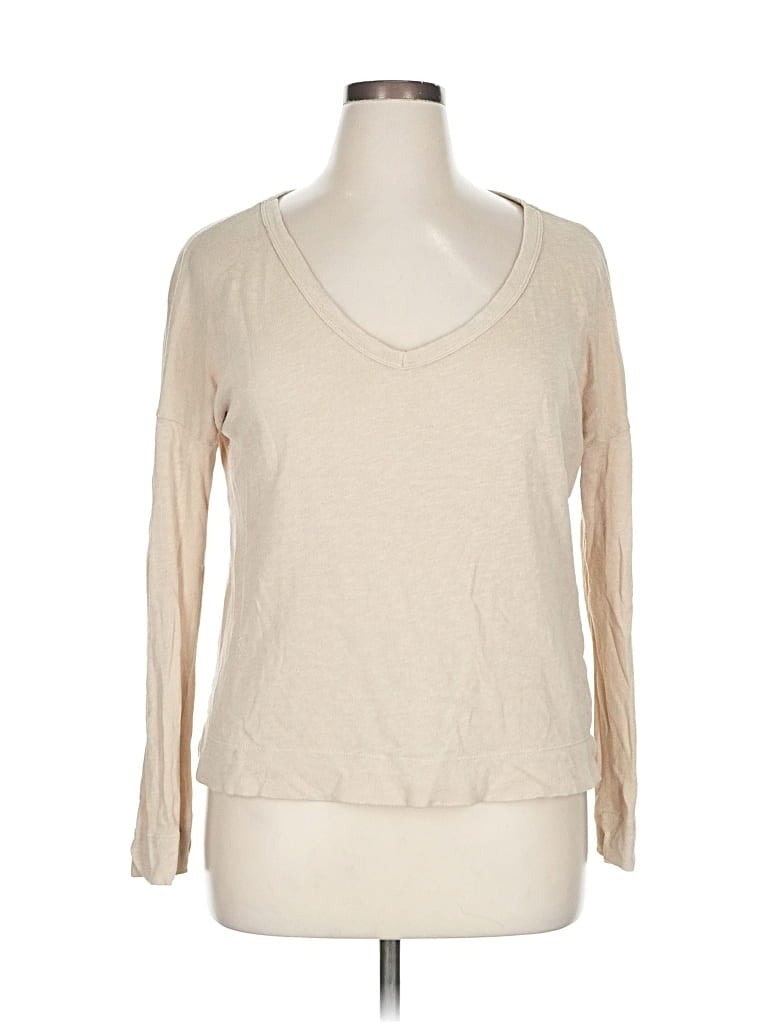 Pre-owned James Perse Long Sleeve T-shirt In Brown