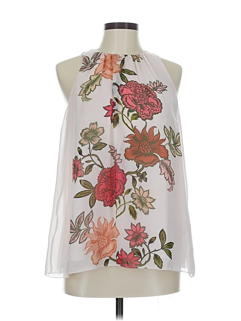 Pre-owned Vince Camuto Sleeveless Blouse In White