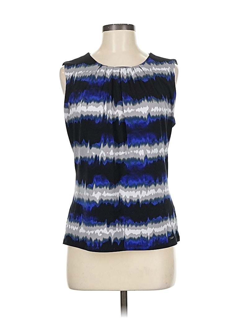 Pre-owned Calvin Klein Sleeveless Blouse In Blue