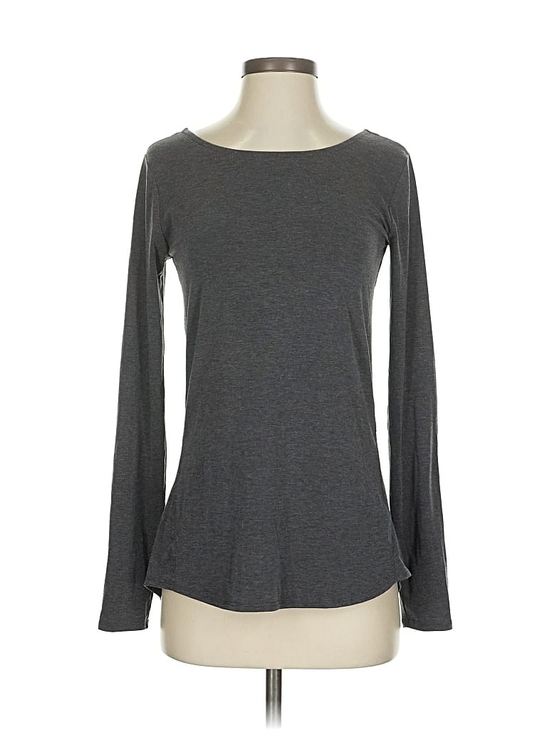 Pre-owned Athleta Long Sleeve T-shirt In Gray
