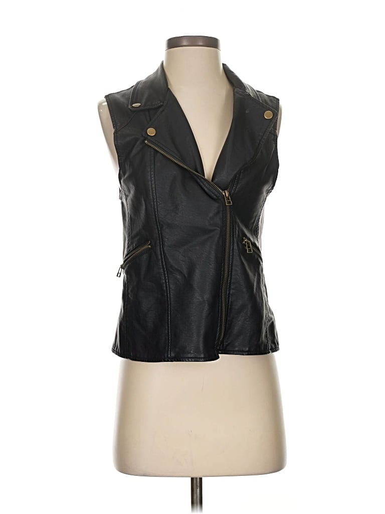 Pre-owned Sanctuary Faux Leather Jacket In Black
