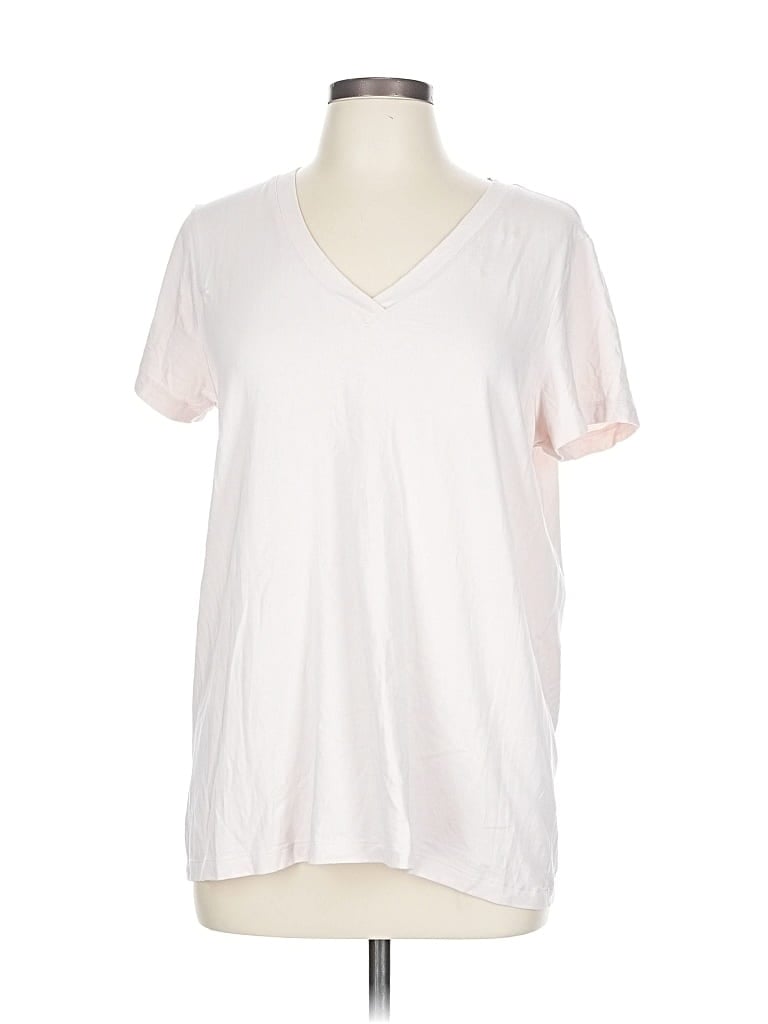 Pre-owned Caslon Short Sleeve T-shirt In White