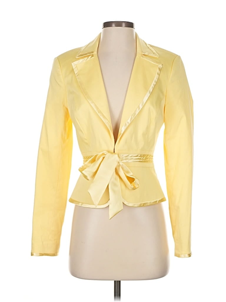 Pre-owned Caché Blazer Jacket In Yellow