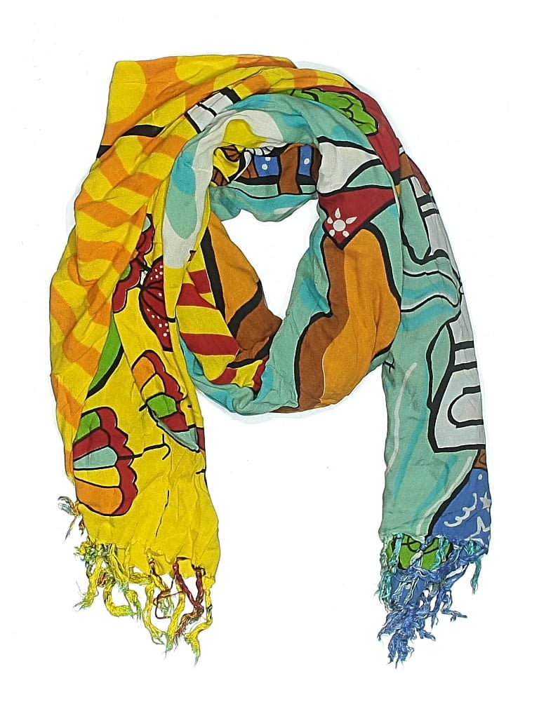 Pre-owned Assorted Brands Scarf In Blue
