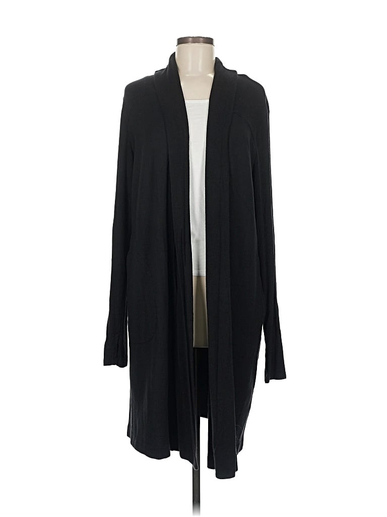 Pre-owned Athleta Cardigan Sweater In Black