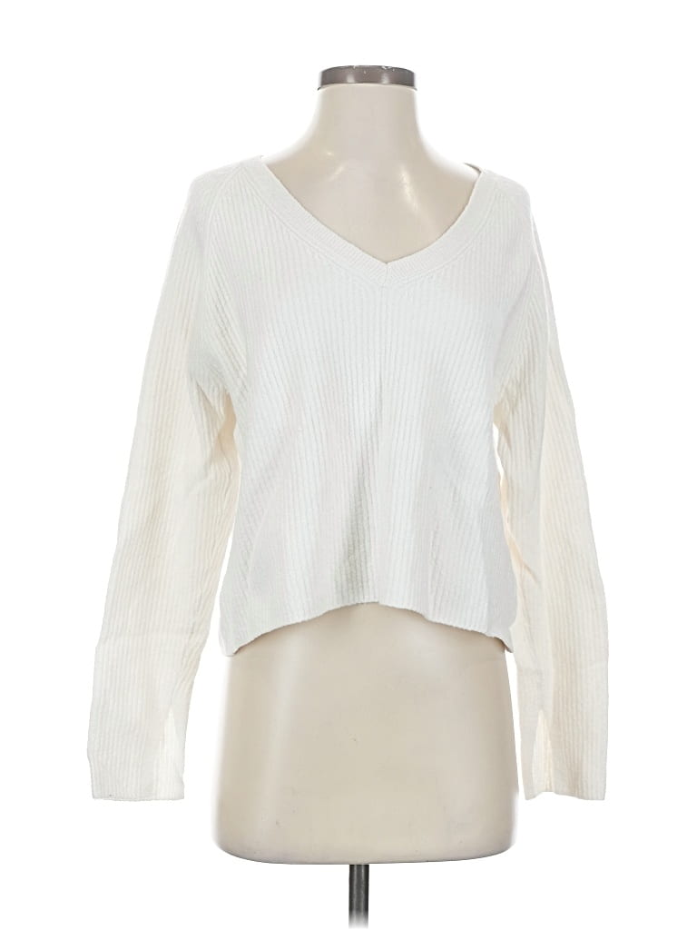 Pre-owned Athleta Pullover Sweater In White