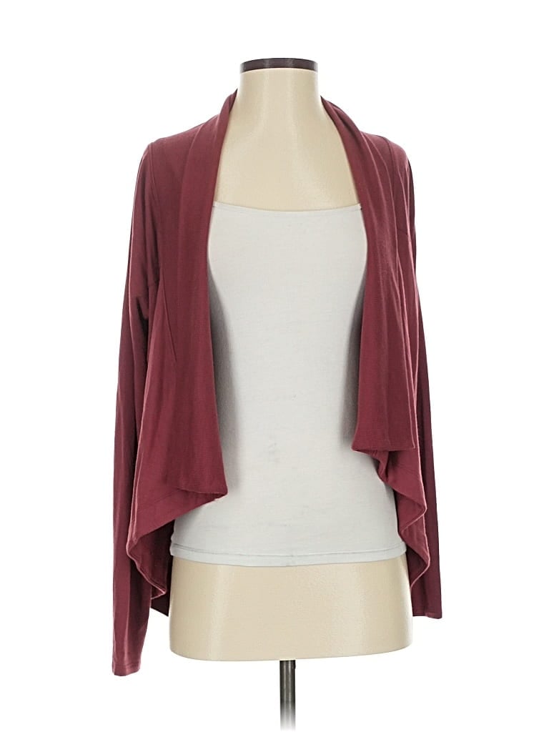 Pre-owned Athleta Cardigan Sweater In Burgundy