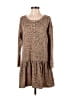 Lush Animal Print Brown Casual Dress Size S - photo 1