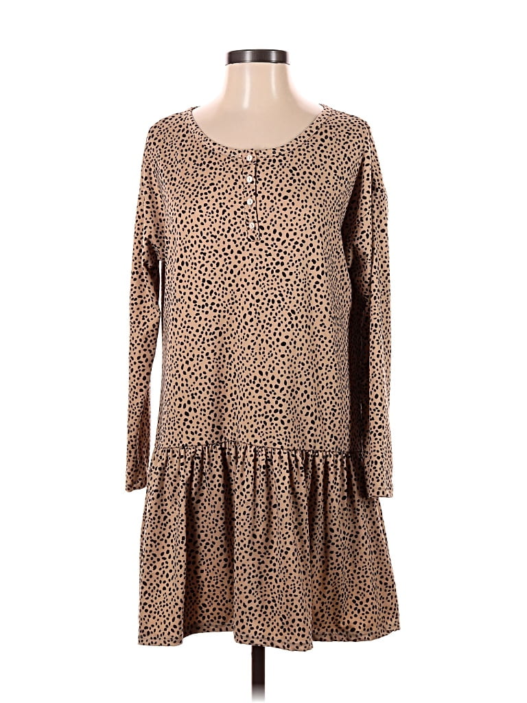 Pre-owned Lush Casual Dress In Brown