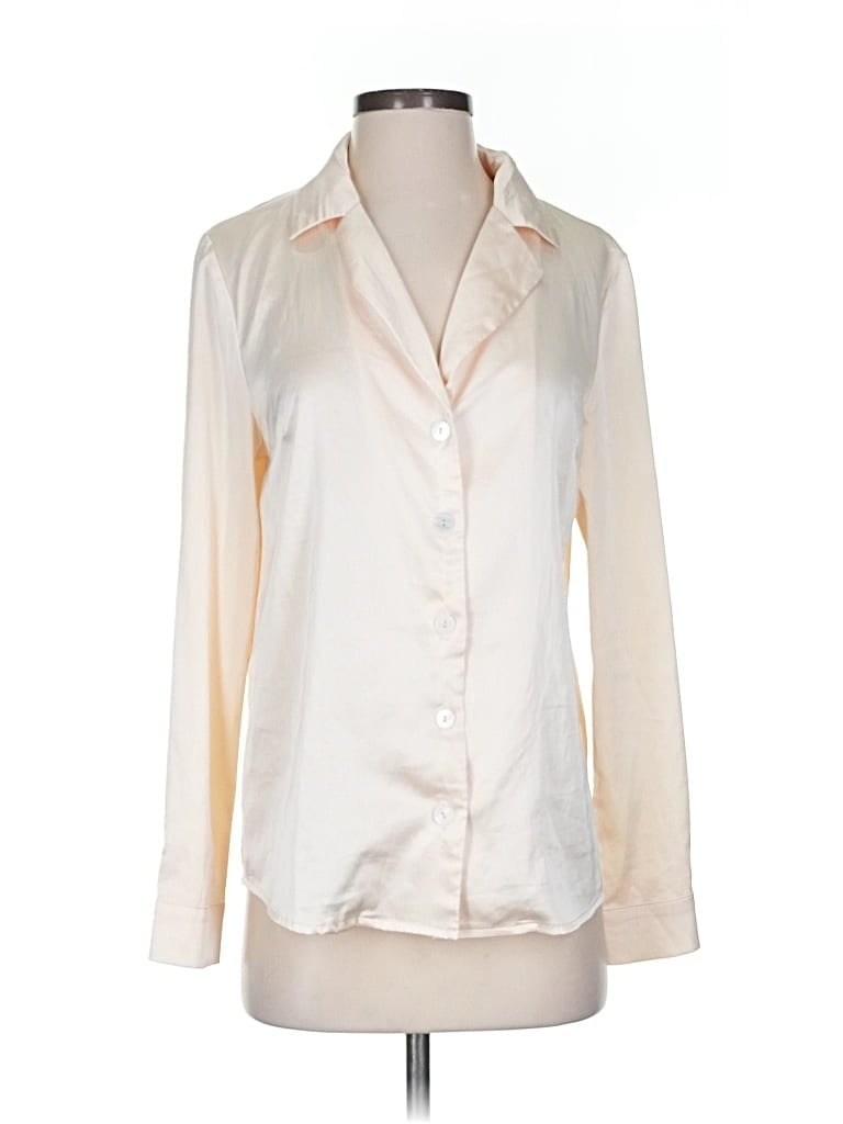 Pre-owned Lioness Long Sleeve Blouse In White