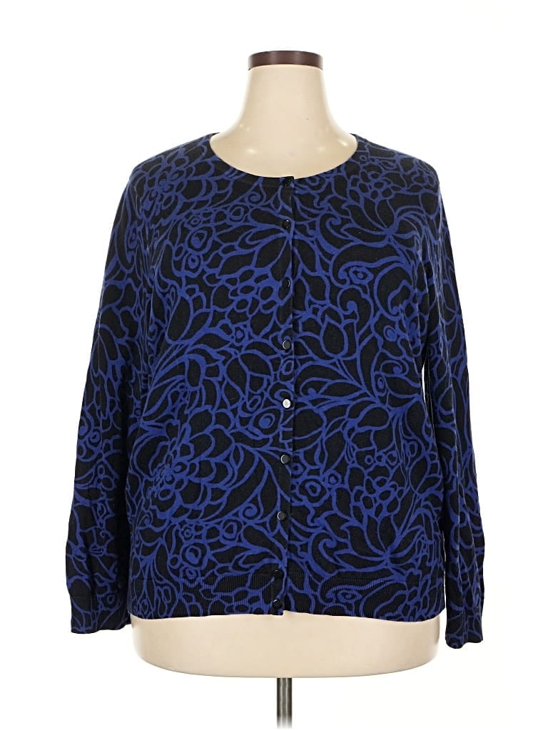 Pre-owned Talbots Outlet Cardigan Sweater In Blue