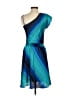 Trixxi 100% Polyester Graphic Blue Cocktail Dress Size S - photo 2