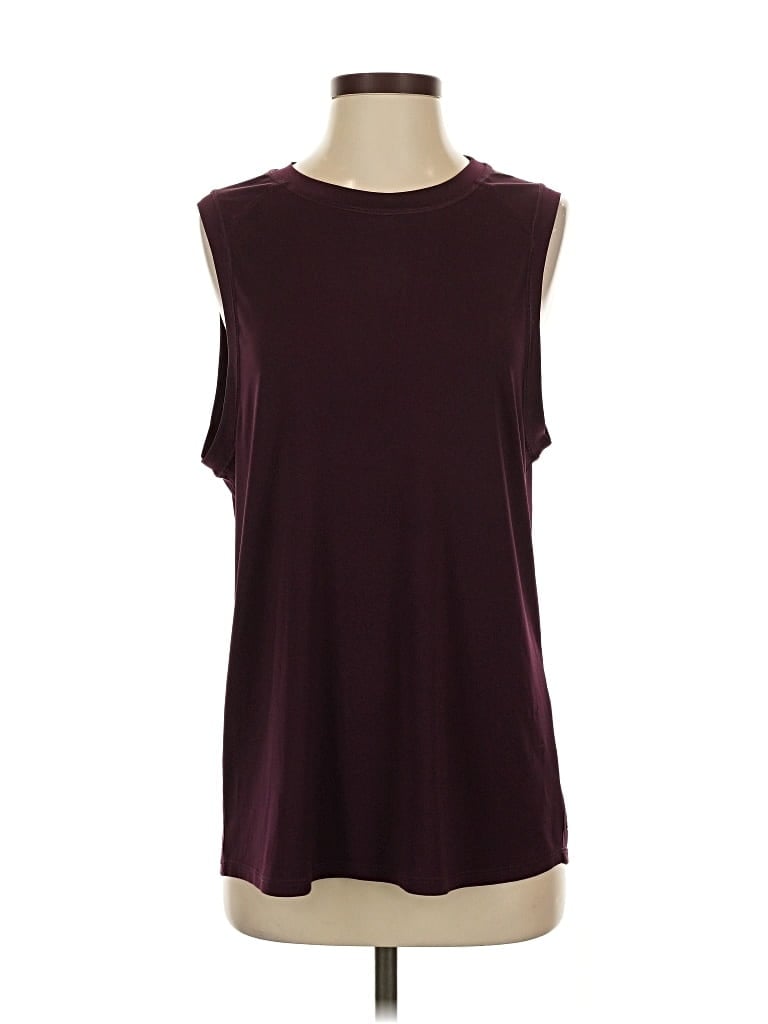 Pre-owned Fabletics Sleeveless T-shirt In Burgundy