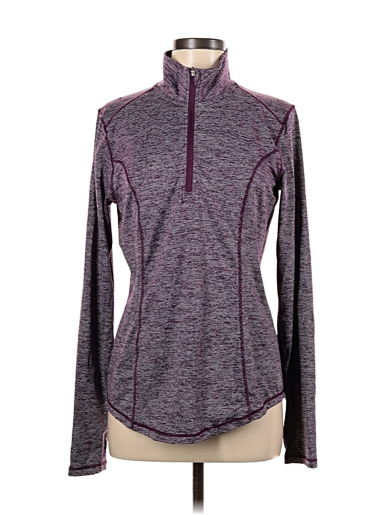 Pre-owned Reebok Long Sleeve T-shirt In Purple