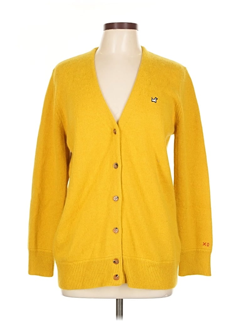 Pre-owned Frances Valentine Cardigan Sweater In Yellow
