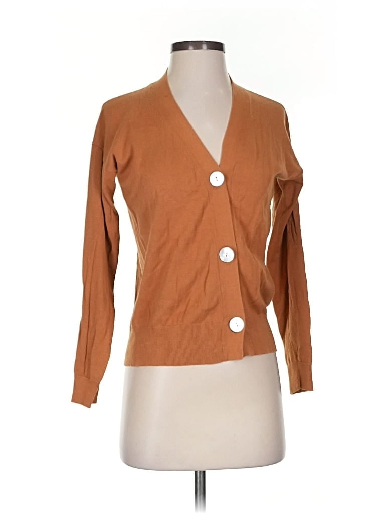 Pre-owned Massimo Dutti Cardigan Sweater In Brown