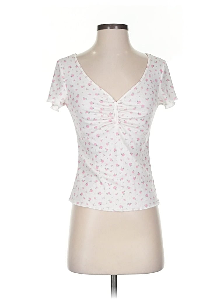 Pre-owned Elodie Short Sleeve T-shirt In White