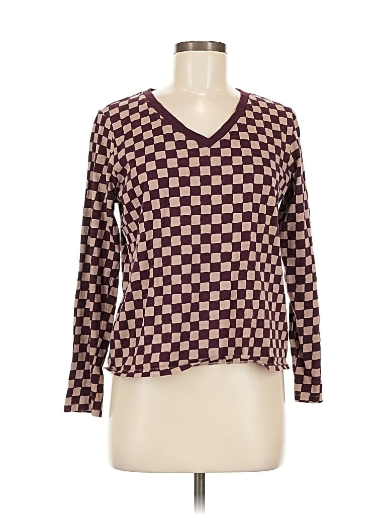 Pre-owned Sonoma Goods For Life Long Sleeve T-shirt In Burgundy