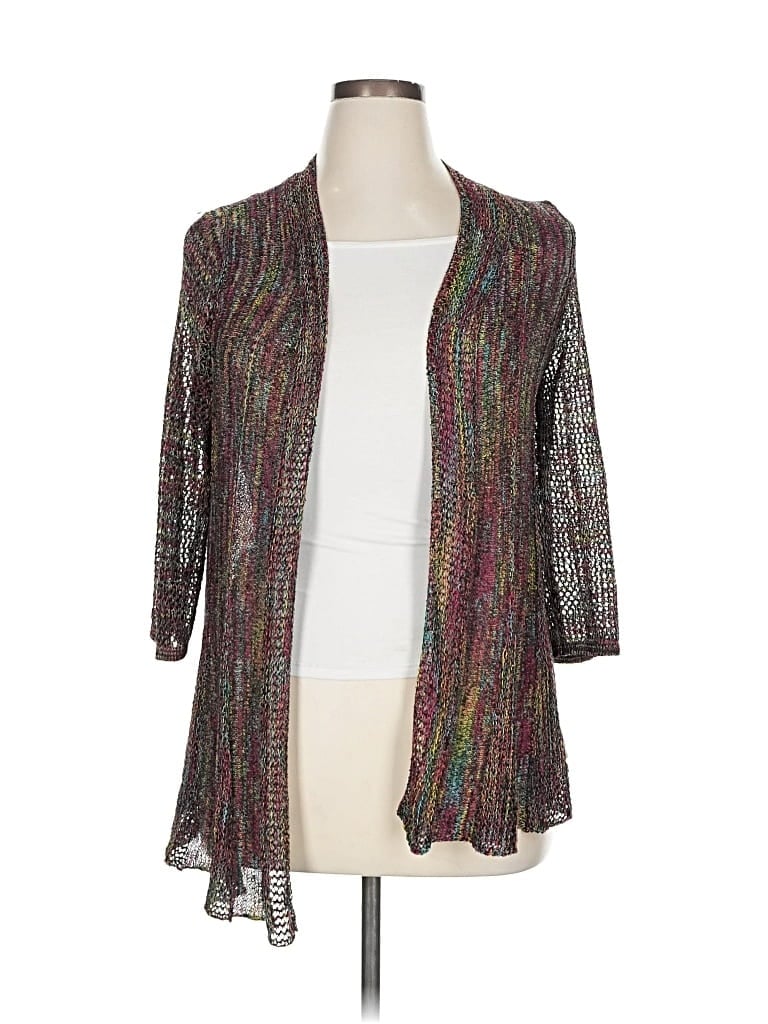 Pre-owned Dressbarn Cardigan Sweater In Purple