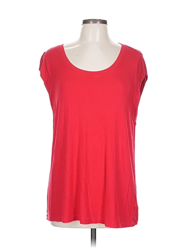 Pre-owned Cabi Short Sleeve Top Red Scoop Neck Tops