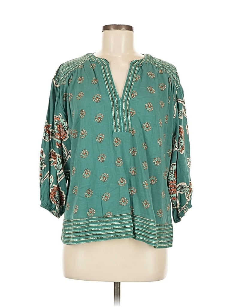 Pre-owned Knox Rose 3/4 Sleeve Blouse In Blue