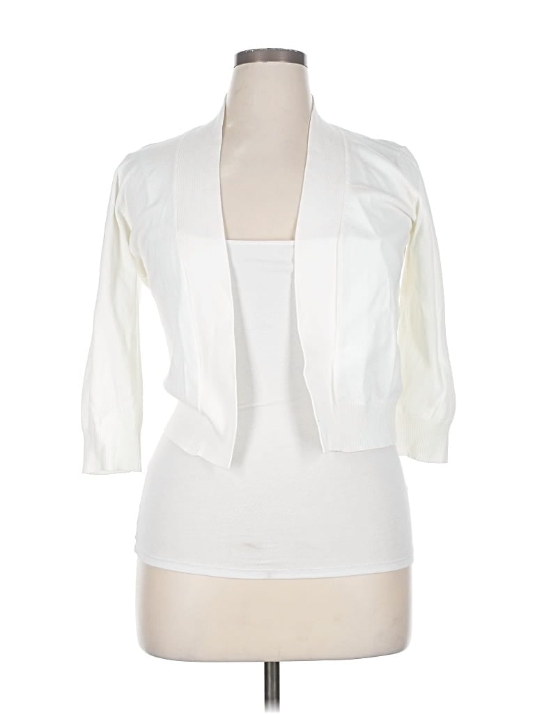 Pre-owned Cielo Cardigan Sweater In White