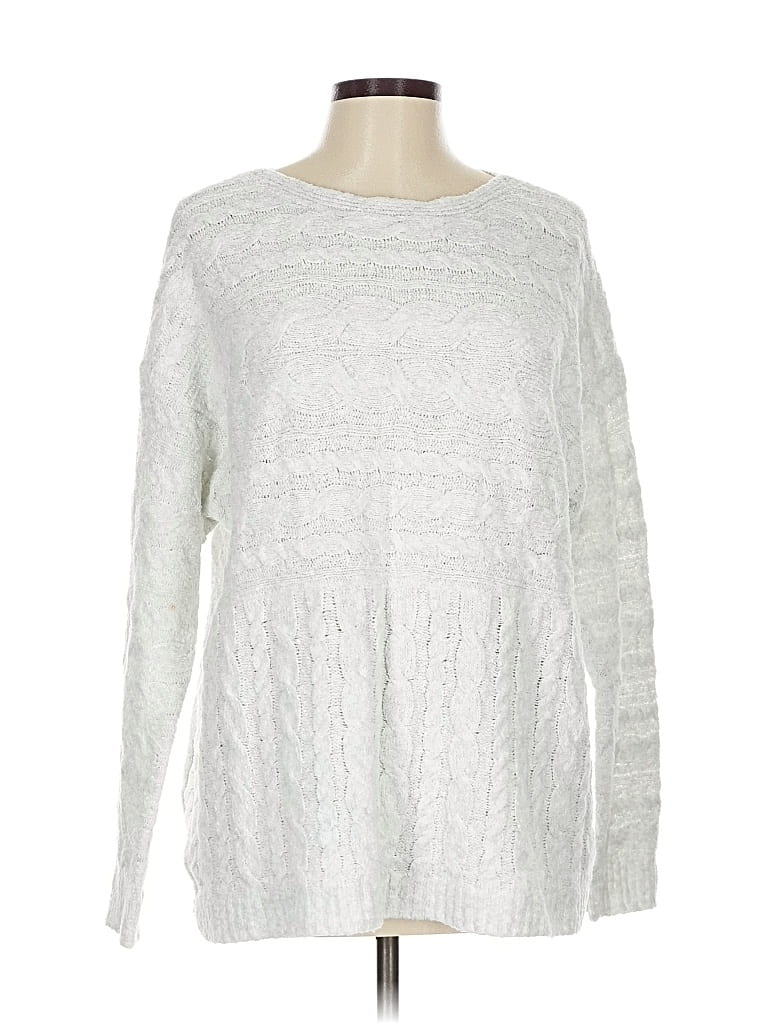 Pre-owned Jjill Pullover Sweater In Silver