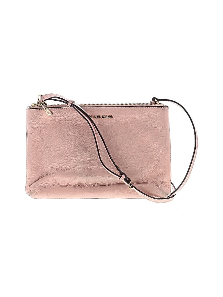 Pre-owned Michael Michael Kors Leather Crossbody Bag In Pink