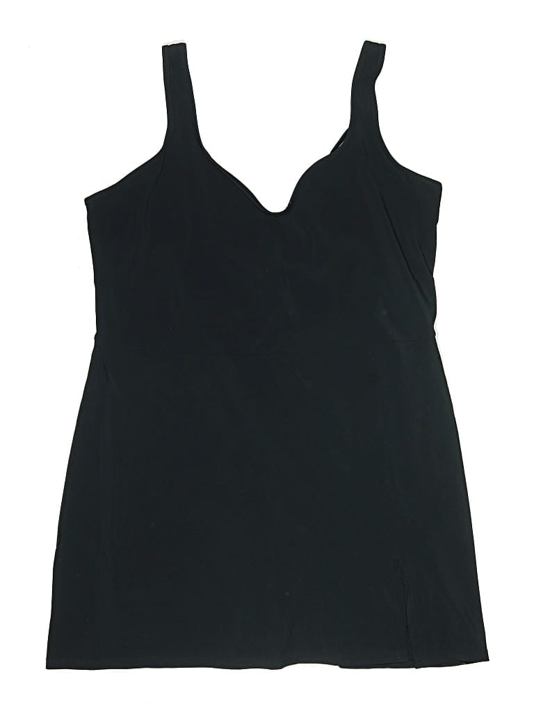 Pre-owned Abercrombie & Fitch Tank Top Black Plunge Neckline Tops