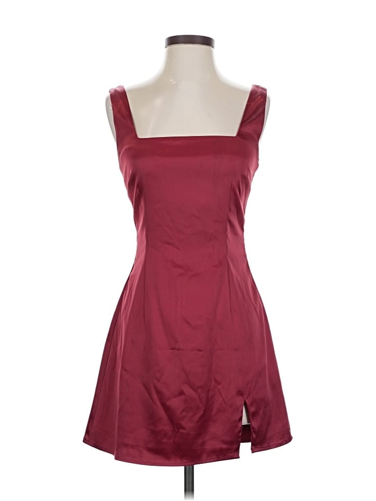 Pre-owned More To Come Sleeveless Top Burgundy Square Neckline Tops