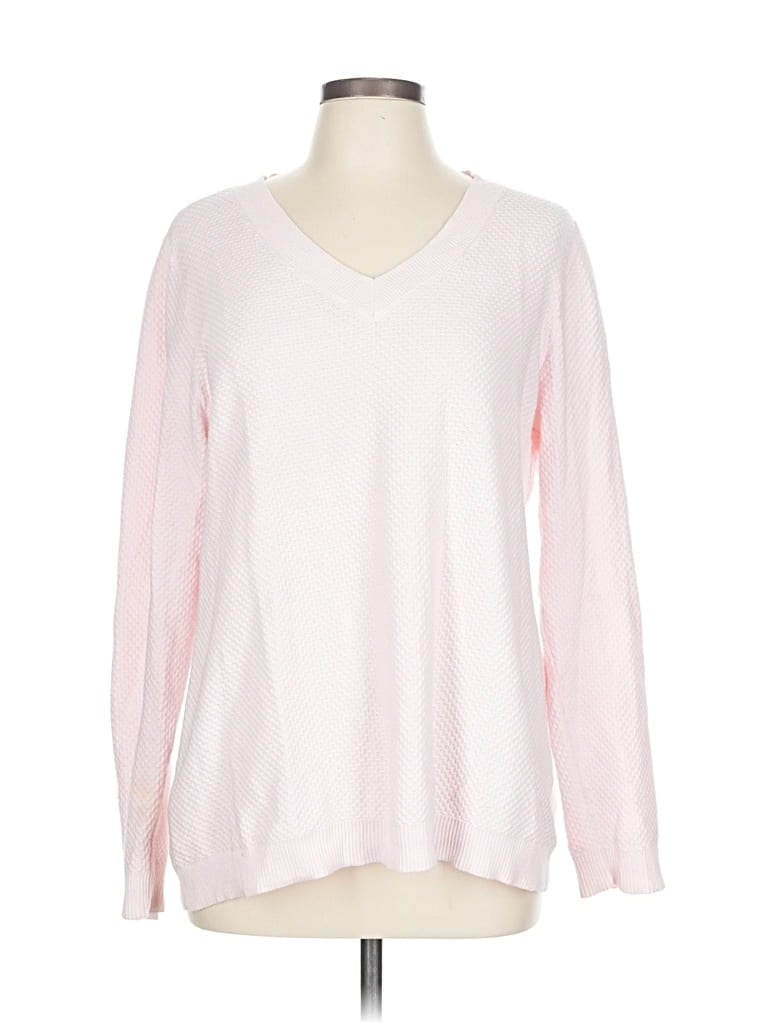 Pre-owned Croft & Barrow Pullover Sweater In Pink