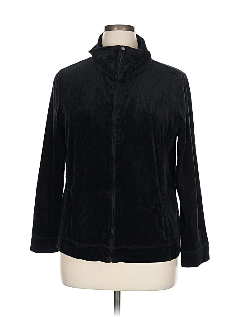 Pre-owned Talbots Cardigan Sweater In Black