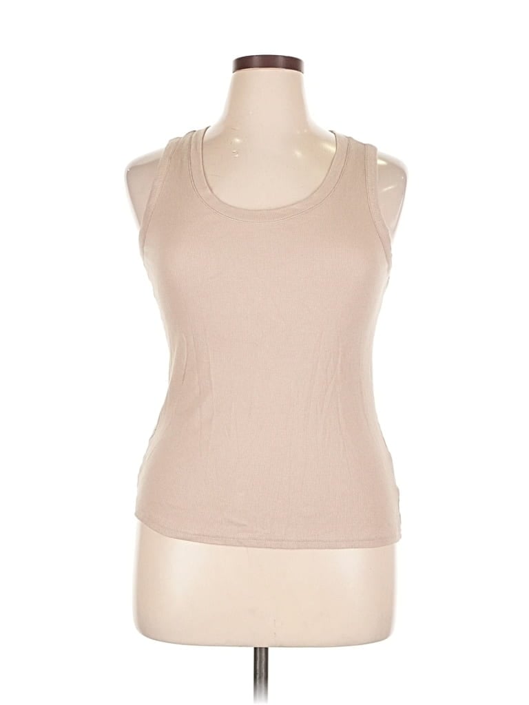 Pre-owned 24/7 Maurices Tank Top Tan Halter Neckline Tops In Brown