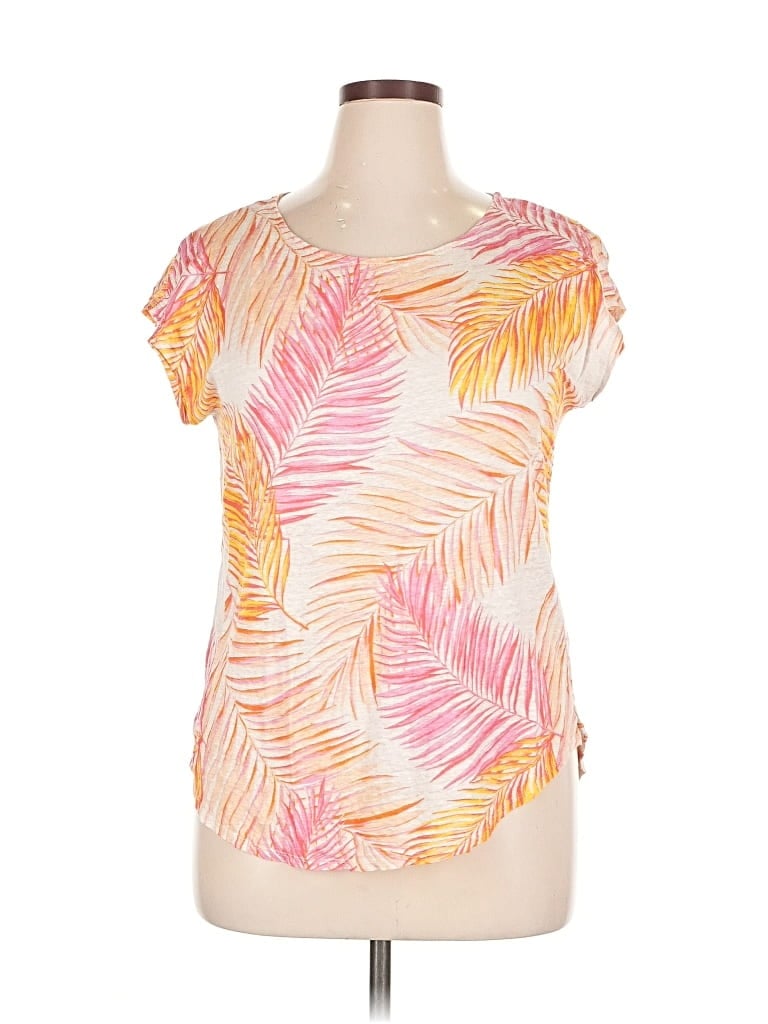 Pre-owned Tahari Short Sleeve T-shirt In Orange