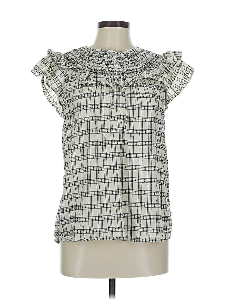 Pre-owned Ann Taylor Loft Sleeveless Blouse In Gray