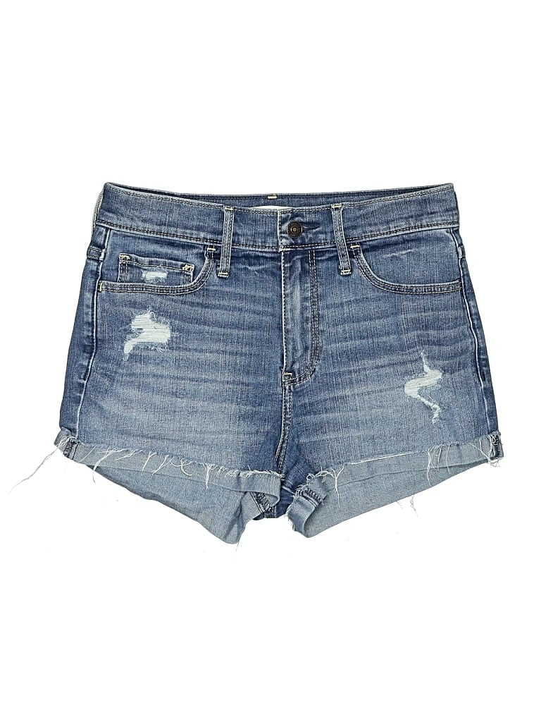 Pre-owned Abercrombie & Fitch Denim Shorts In Blue
