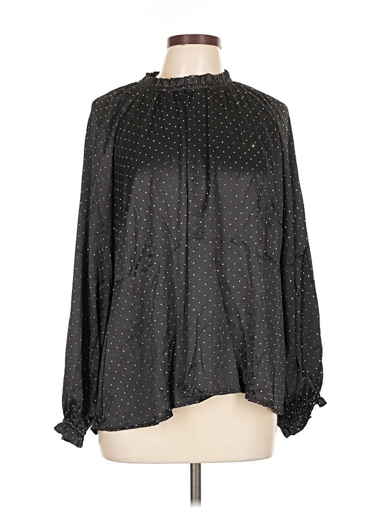 Pre-owned Umgee Long Sleeve Blouse In Black