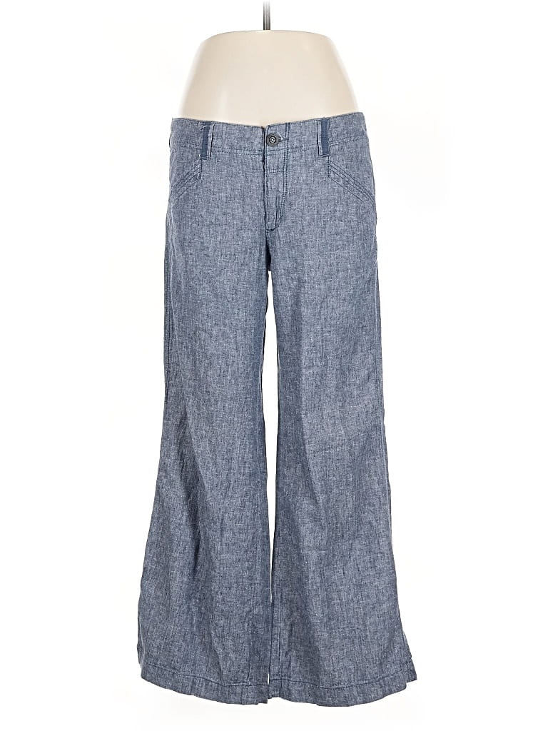 Pre-owned Pilcro And The Letterpress Linen Pants In Blue