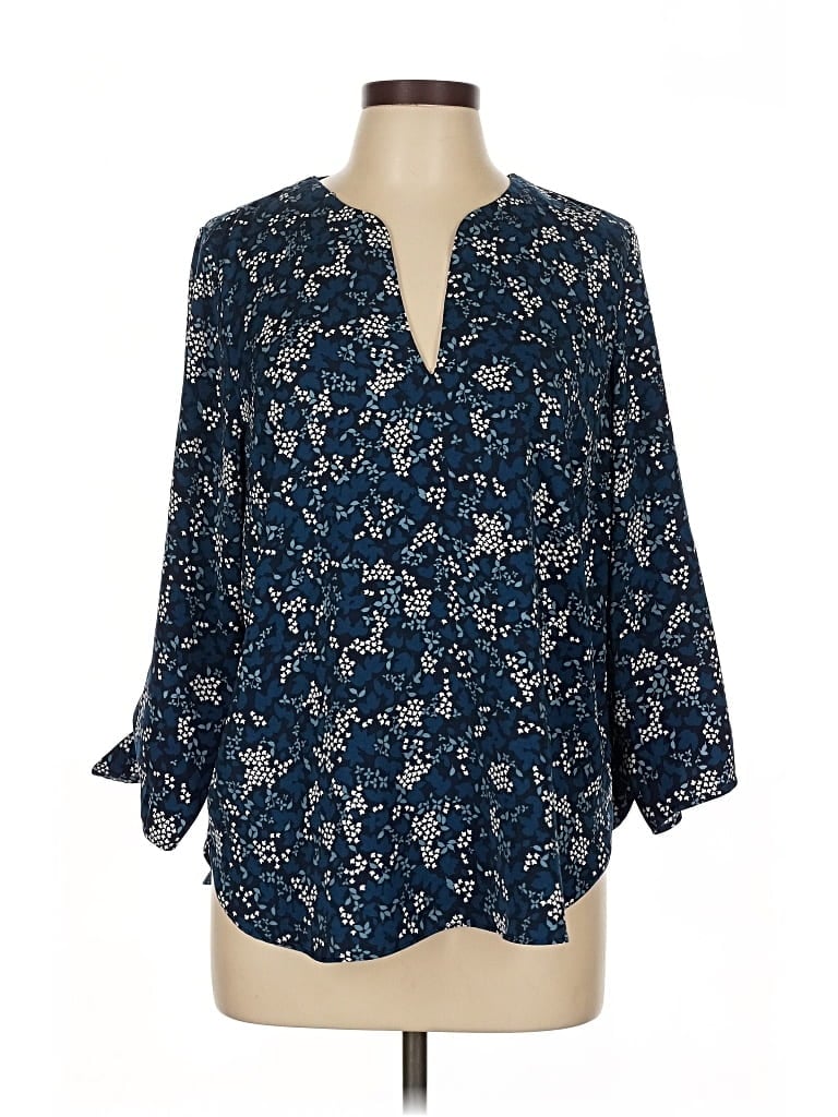 Pre-owned Michael Michael Kors 3/4 Sleeve Blouse In Blue