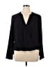 Remade 100% Polyester Black Long Sleeve Blouse Size XL - photo 1